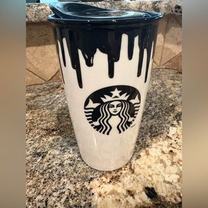 Starbucks Monochrome Drip Ceramic Tumbler
